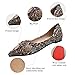Women's Rhinestone Flats Fashion Pointed Toe Pearl Diamond Low Heel Dress Wedding Flats Work Business Casual Flats Shoes 11 Black