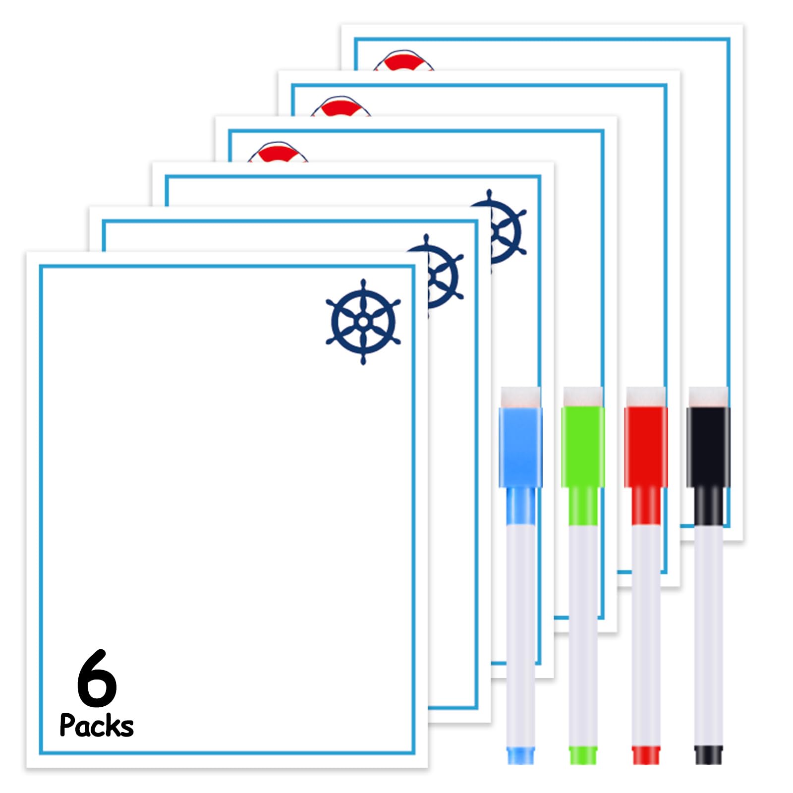 Qyeahkj 6 Pcs Whiteboard Cruise Door Magnets Set Cruise Door Decorations Cruise Cabin Door Magnetic Signs Carnival Cruise Ship Accessories for