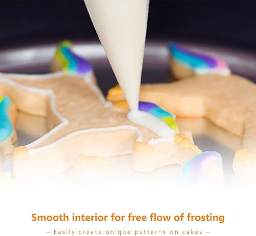 Miniatura 5 de CHEERYMAGIC 200 bolsas de tuberías desechables de 12 pulgadas, resistentes y antiestallido, bolsas de glaseado de pastelería P1-BHD