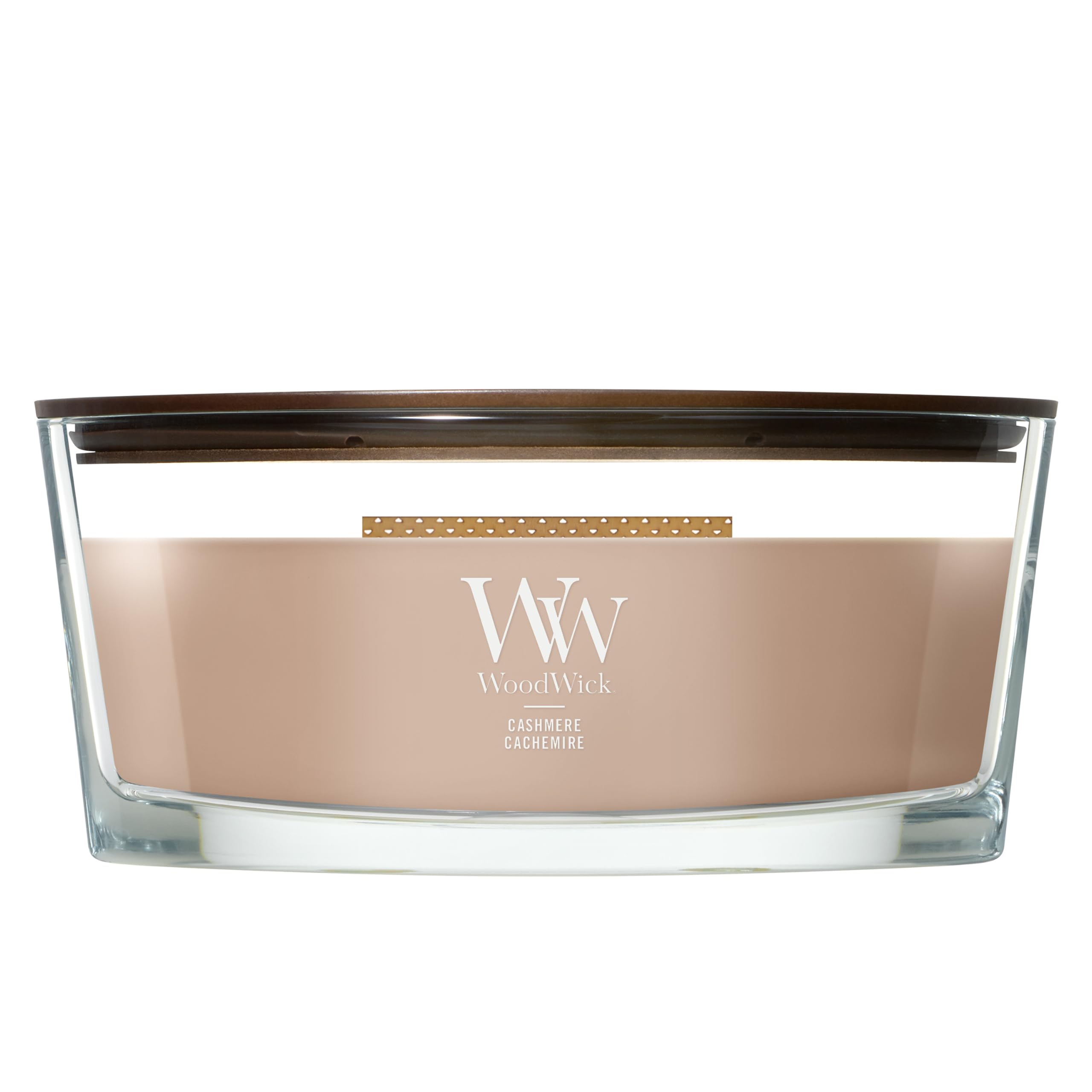 Ellipse Jar Kerze – Cashmere-Duft, Holzdocht, Krug-Behälter