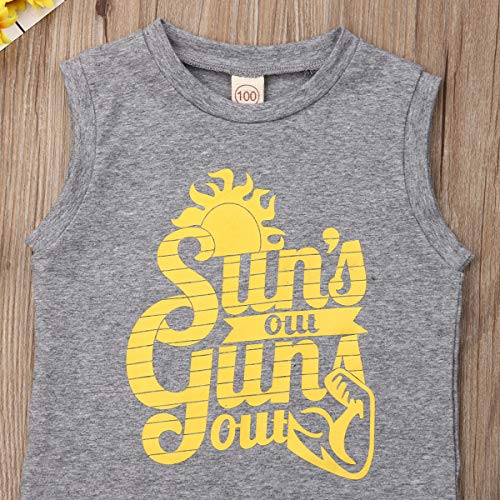 Toddler Kids Baby Boy Girl Cotton Sun’s Out Tees Tanks Tops Vest Sleeveless T Shirts Summer Outfits Clothes3