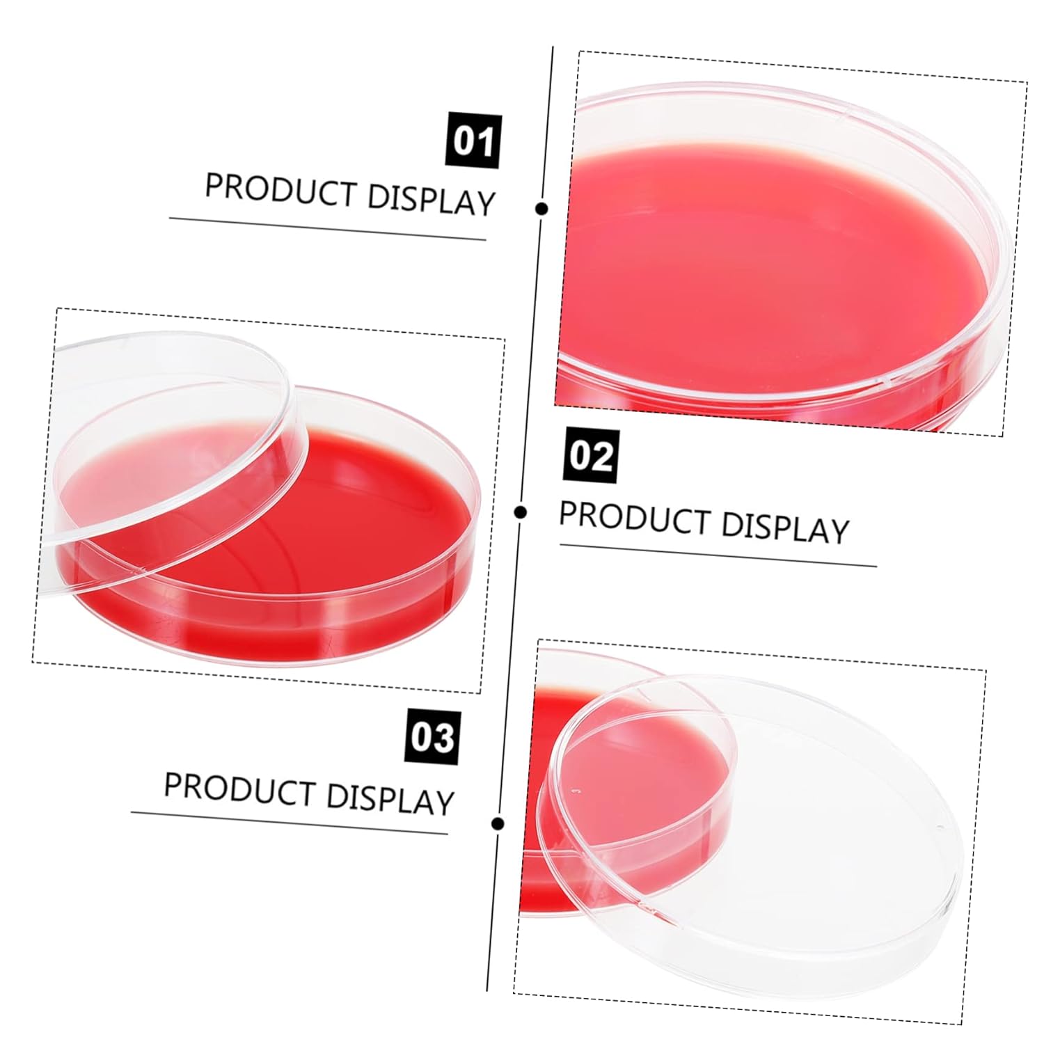 20pcs Agar Culture Medium Petri Plates Agar Plates for Labs for Microbiology Experiments and