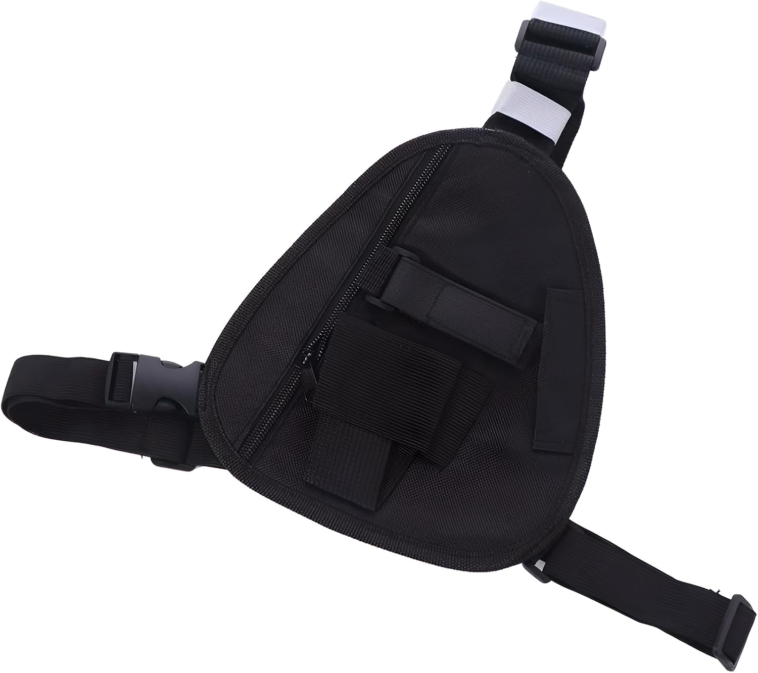 Radio Chest Harness Pack, Black Universal Crossbody Interphone Chest Bag, Oxford Cloth Vest Chest Rig Pack Bag Pouch for BF-888S UV-5R
