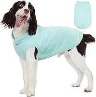 Vista 32 de FUAMEY Chaleco de forro polar para perros pequeños, sudaderas cálidas y elásticas para perros con agujero para correa, suéter suave de cuello alto