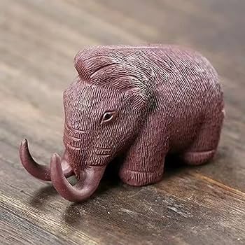 Amazon.co.jp: マンモス 象 置物 オブジェ 動物 インテリア 茶寵 茶玩