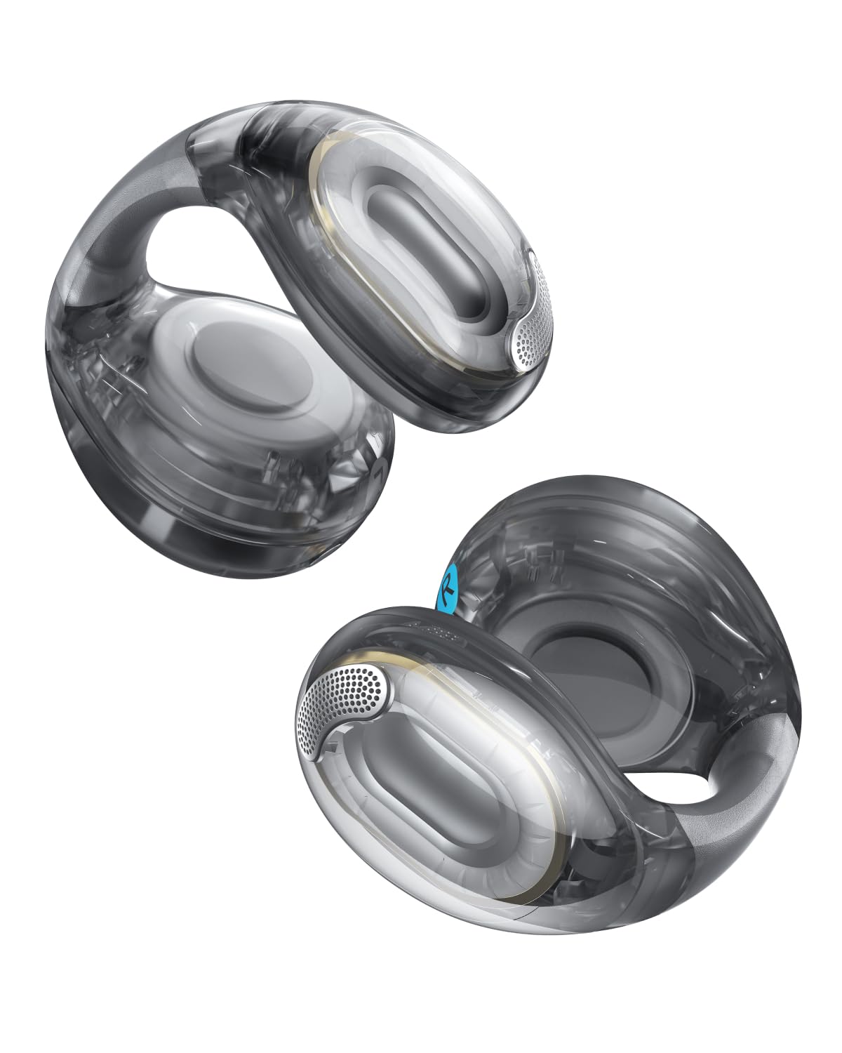 soundcore C40i by Anker, Open-Ear Earbuds, Clip-On Headphones, Flexible Joint Design, Button Controls, Lightweight Comfort, Stable Fit with Attachable Ear Grips, Expansive Drivers for Clear Sound