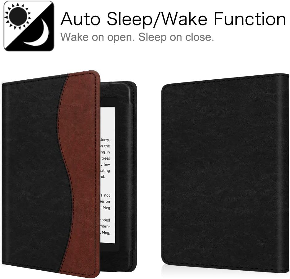 Fintie Folio Case for 6" Kindle Paperwhite (Fits 10th Generation 2018 and All Paperwhite Generations Prior to 2018) - Book Style Vegan Leather Shockproof Cover with Auto Sleep/Wake, Dual Color