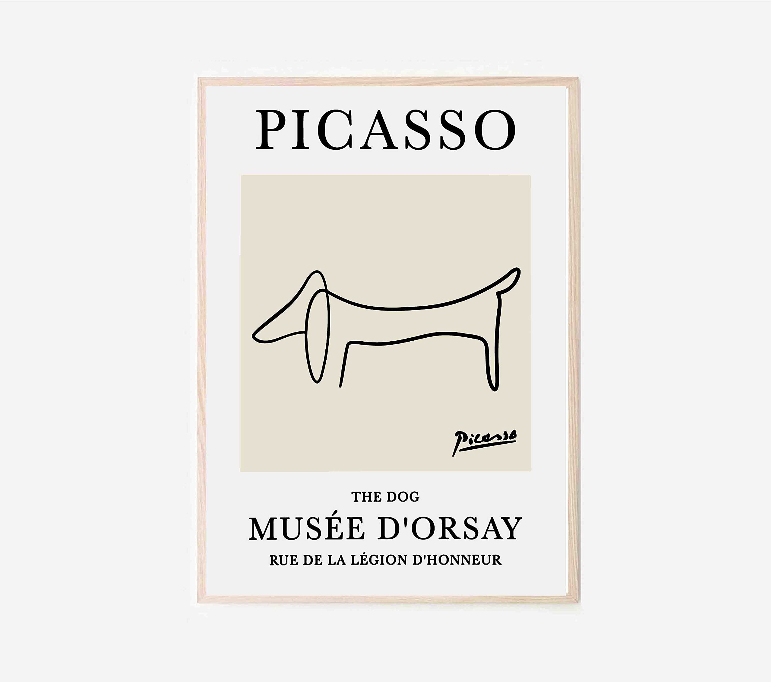 Picasso Print, Picasso Poster, Pablo Picasso Dog Line Art Print, Dachshund Print, Le Chien Line Art, Exhibition Poster, Vintage Poster Ara Step Famous Pablo Picasso Paintings Wall Art Poster Prints Unframed (297 X 420 Mm / 11.7 X 16.5 Inches, Picasso Print, Picasso Poster, Pablo Picasso Dog Line Art Print, Dachshund Print, Le Chien