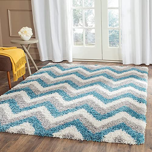 Image of Soft Modern Shag Area Rugs Fluffy Living Room Carpet Comfy Bedroom Home Decorate Floor Kids Playing Mat Size 10x10 Feet Square Color Multi V
