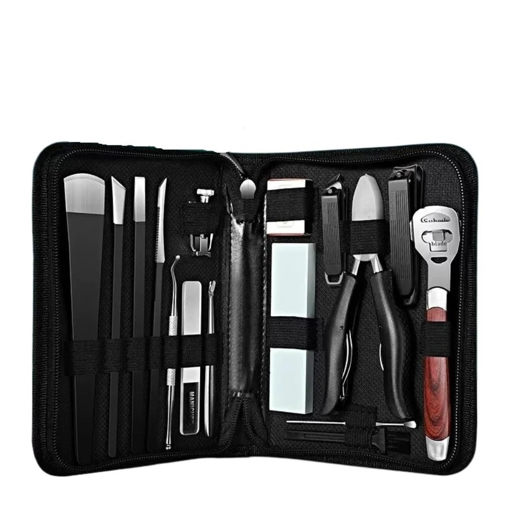 YJYJY Nail Clippers, 16Pcs/Set Pedicure Set Ingrown Toenail Tools Kit Premium Nail Treatment Foot Tool Ingrown Toenail Removal Correction Clippers Nail Kit