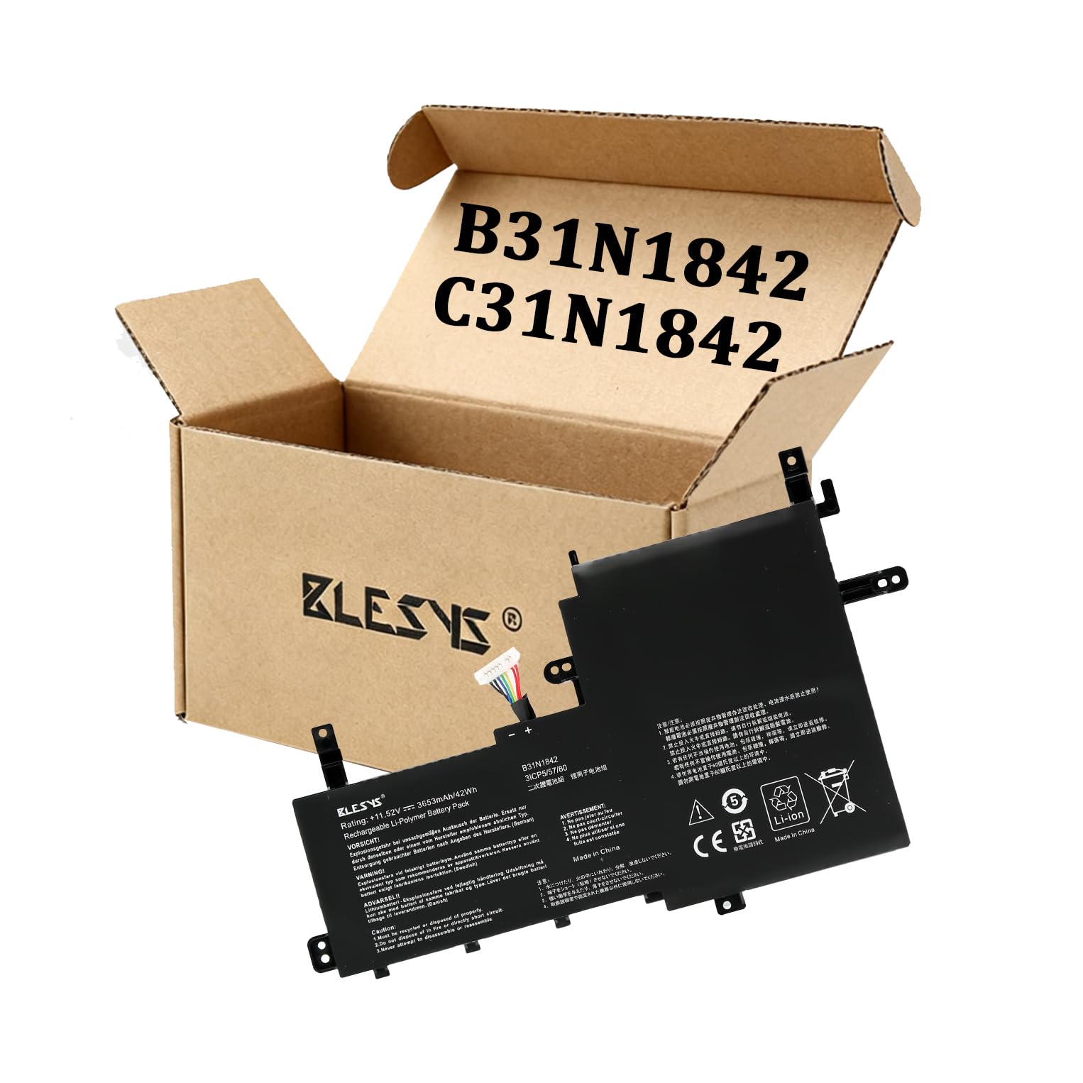 BLESYS B31N1842 C31N1842 Batteria per Asus Vivobook 15 K513E