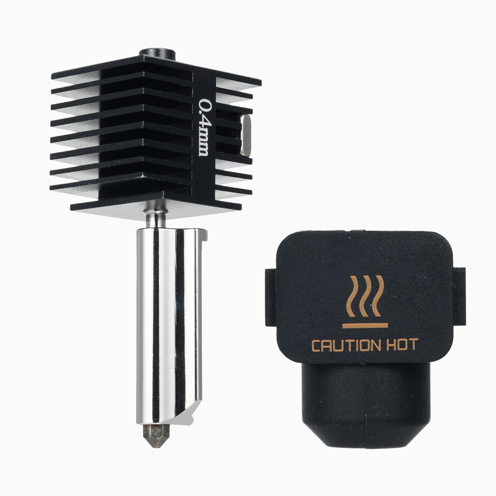 Fawoonu Hot End Kit Extruder Replacement Accessory Compatible with bambu lab A1/ A1mini 3D Printers High Temperature 0.4mm Hardened Steel Nozzle with Silicone Cover Sock