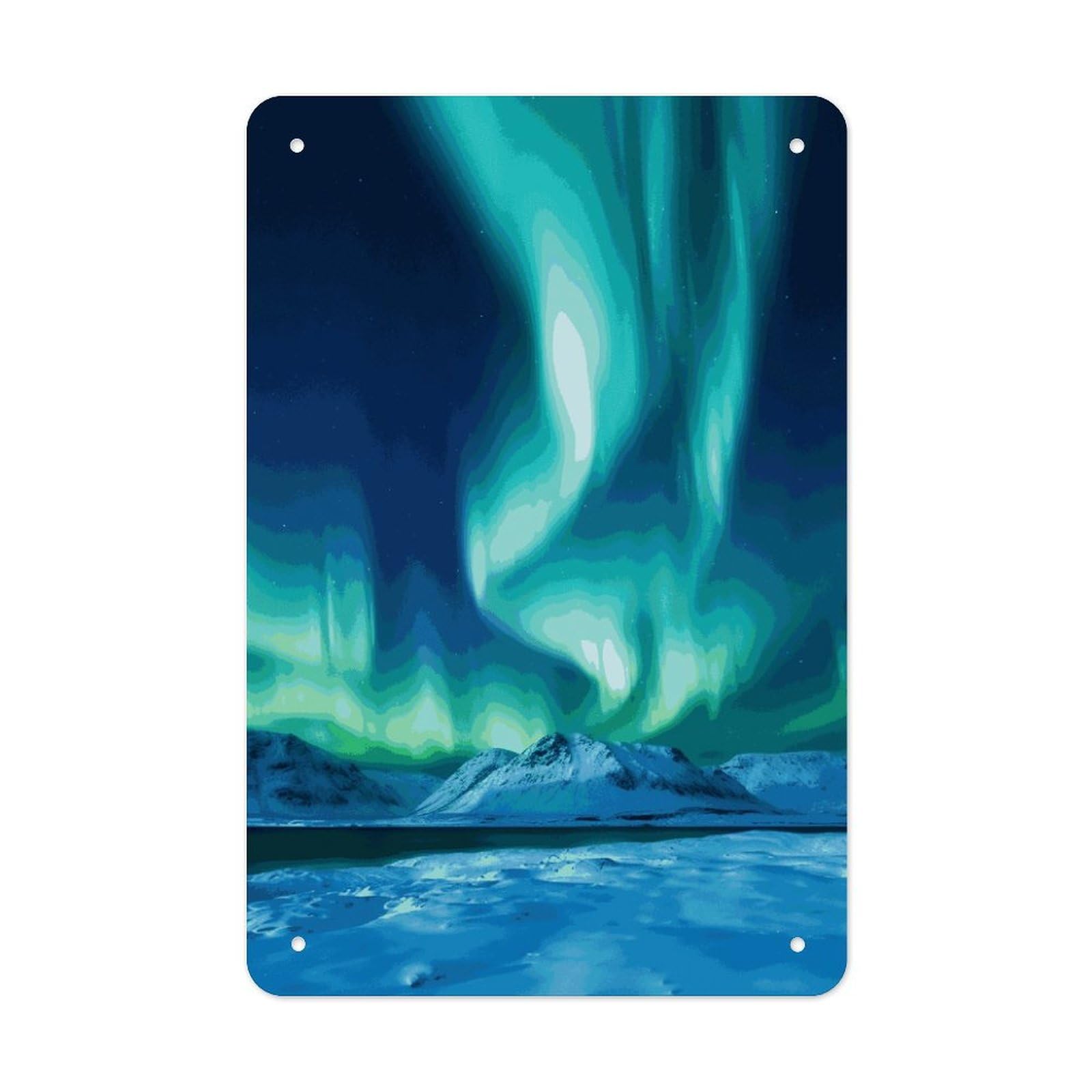 QMNLKH Northern Lights Plaques for Wall Decor, Personalized Metal Tin Sign for Home, Multifunctional Poster for Office, Fashion Painting for Hallway, Wall Art Pictures, 7.9x11.8Inch