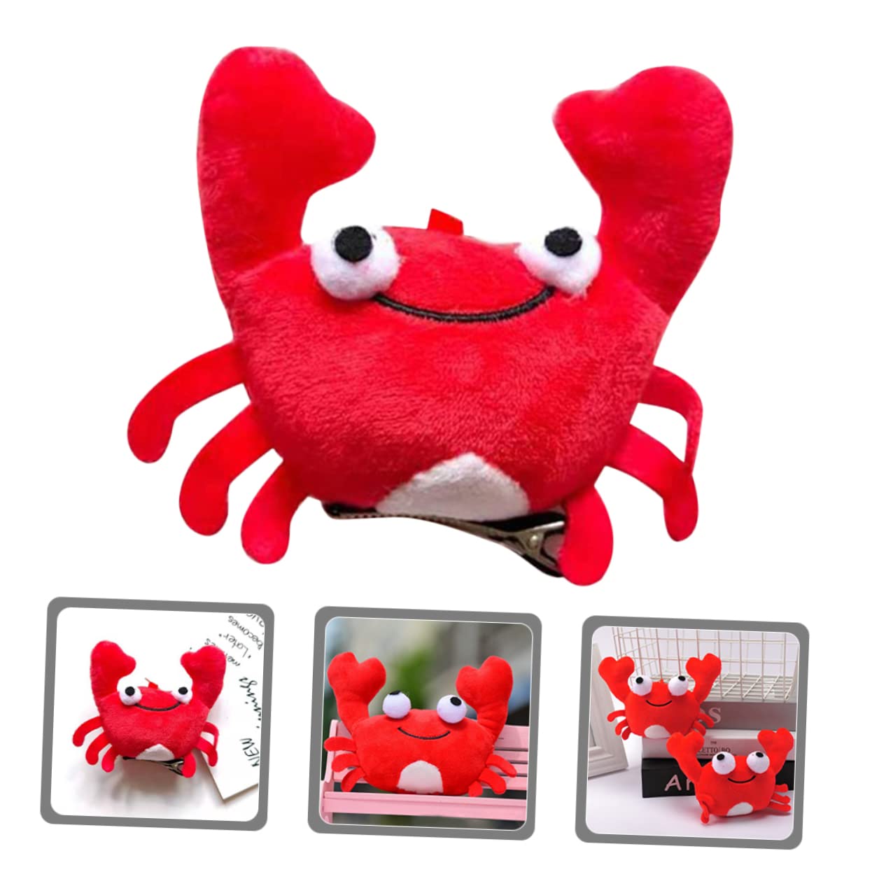 ꫛꫀꪝ【カニさん】ベビーヘアクリップ　キッズヘアクリップ　ヘアピン ꫛꫀꪝ【カニさん】ベビーヘアクリップキッズヘアクリップヘアピン