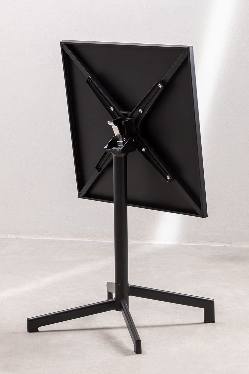SKLUM Table de Bar Pliante et Convertible en 2 Hauteurs en Acier (60x60 cm) Dely Noir