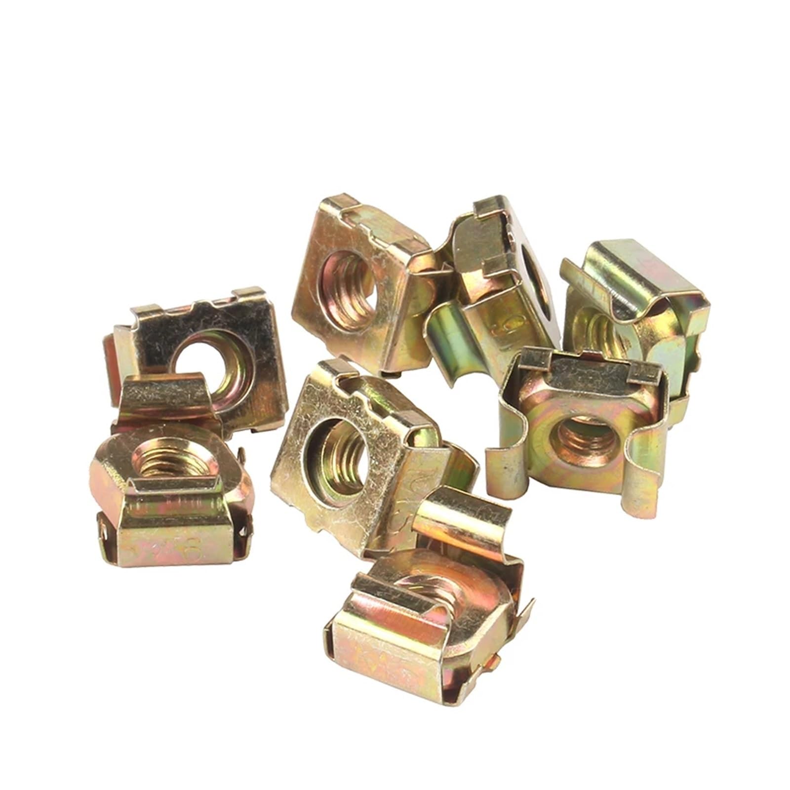 Nakrętki klatkowe, nakrętka wielokolorowa M4-M12 Typ pudełkowy Elastyczny kwadratowy zatrzask(304 Stainless Steel,M8-10pcs)