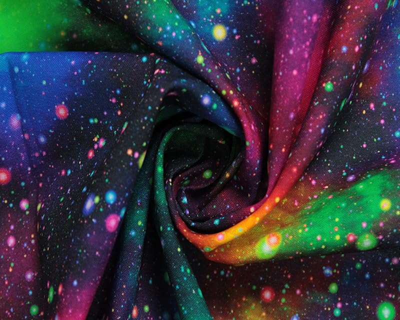 Digital Cotton Fabric- Metre - 100% Cotton- Soft, Durable Material for Sewing, Crafts, Quilting and Upholstery (Multi Speckled Galaxy, 1 Meter)