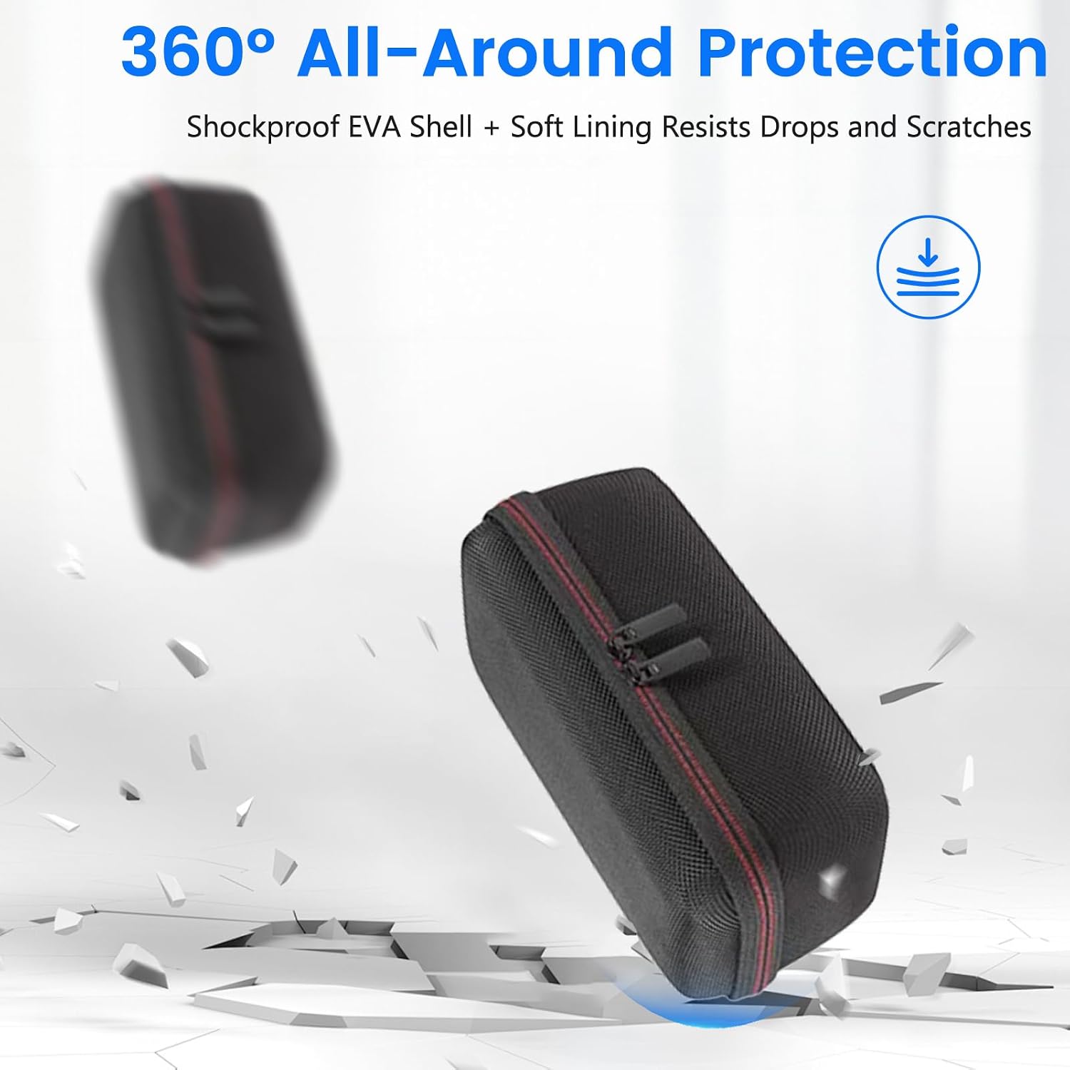 For Anker Prime 26,250mAh Power Bank Case – Waterproof Shockproof Hard Travel Carrying Case with Soft Velvet Lining,Scratch-Resistant & Dirt-Proof Protective Storage for Anker Prime Portable Charger