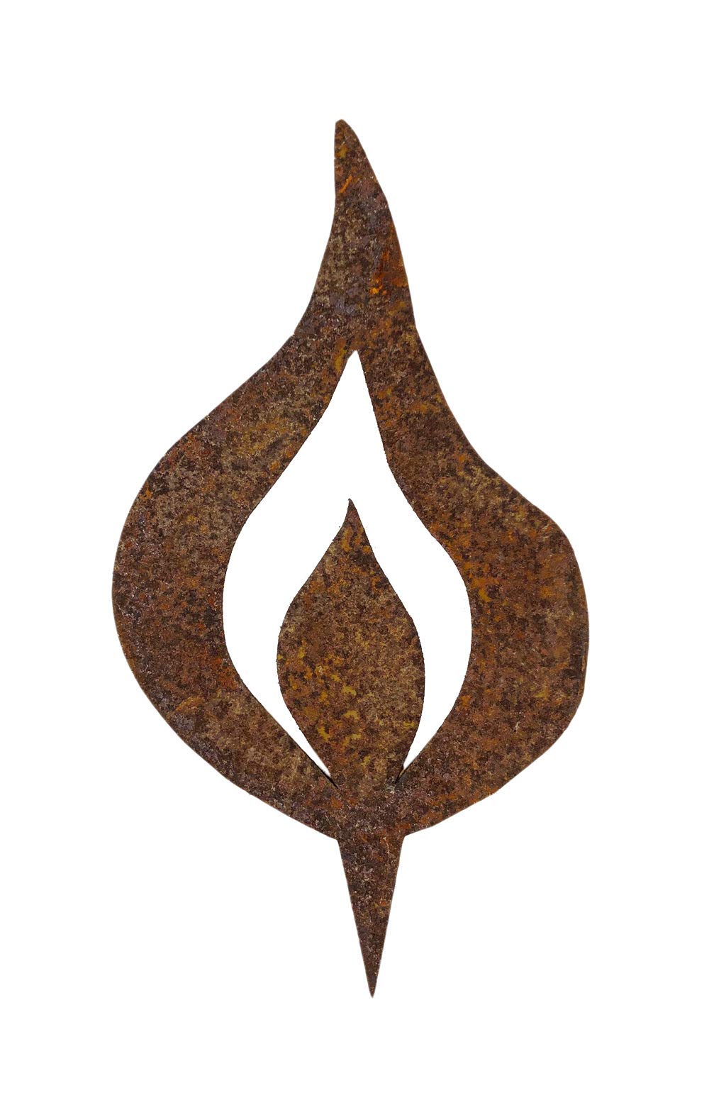 Kerzenflamme Mit Spieß Aus Metall – Rost Deko, Ca. 15 Cm Hoch | Für Brennholz, Advent, Rustikale Deko