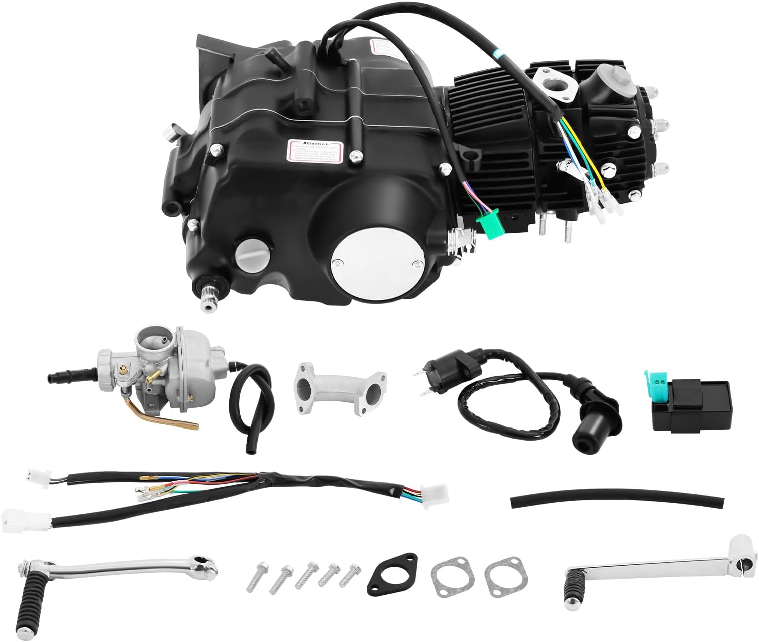 110CC Semi-Automatic Engine Engine, 7500KW Engine Motor Kit Motorcycle Parts, Manual Clutch With CDI Ignition Device, Suitable for Off-Road Motorcycle CRF50 / CRF70 / XR50 / XR70