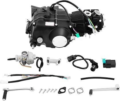 110CC Engine Kit, Kick-Start Engine Motor Kit 4-Speed Engine Replacement Set, Portable ATV Pit Dirt Bike Engine Motor Manual Transmission for HONDA CRF50 / CRF70 / XR50 / XR70