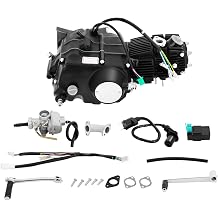 110CC 4 Stroke Engine Motor Kit, 4-Speed Kick Start Engine Kit W/CDI Ignition System fit for Honda CRF50 CRF70 XR50 XR70 Z50 Z50R CT70, 7500KW Mini Bike Motor W/28-14T SprocketBlack