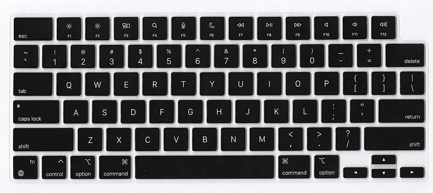 Capsa Keyboard Cover Compatible with MacBook Pro 14 inch 2022 2021 M1 Pro/M1 Max A2442&Compatible with MacBook Pro 16 inch 2021 M1 Pro/M1 Max A2485,Protective Waterproof Silicone Skin, Black (B09S3X4VWR) Amazon Price History, Amazon Price Tracker