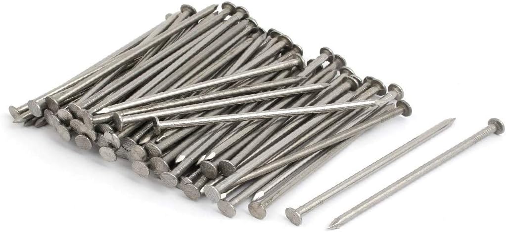 New Lon0167 3.5 Inch Featured Length 304 Stainless reliable efficacy Steel Cement Wood Sliding Nail Silver Tone 83pcs(id:2fb dd 0a 941)