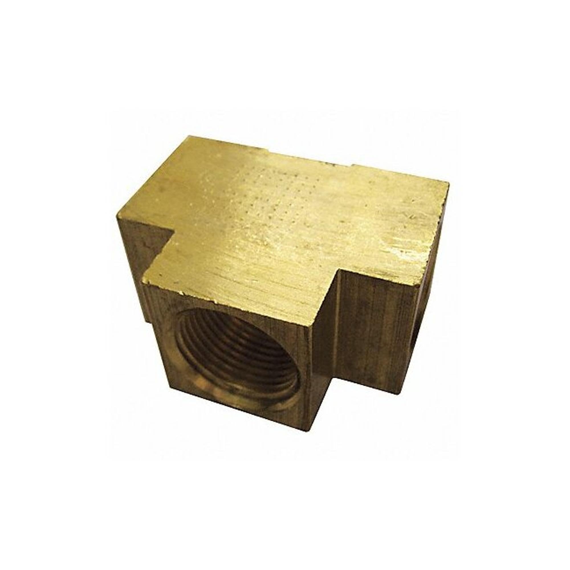 Value Brand, 6AYU8, Female Tee, Brass, Brass, 3/8 in, PK10