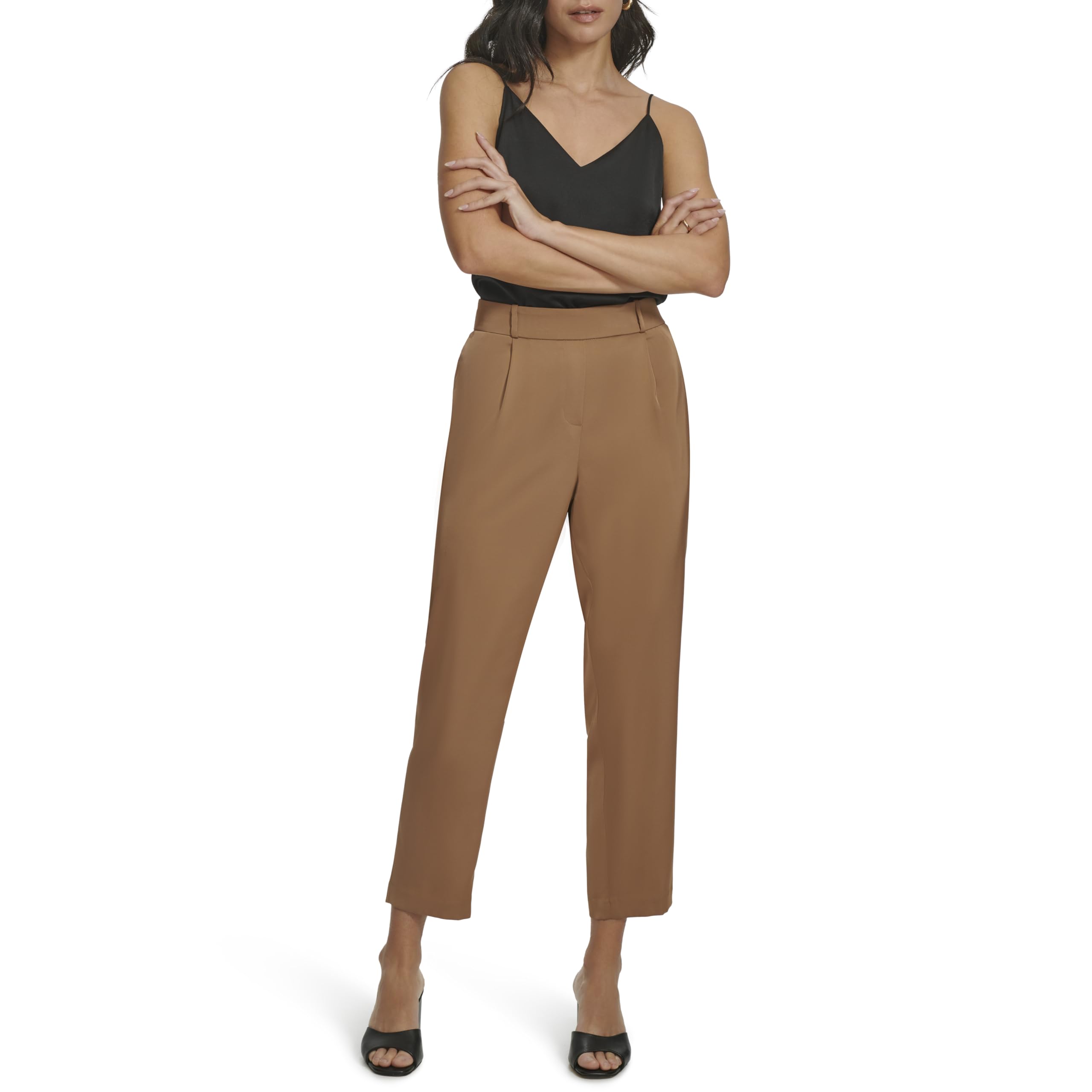 Calvin Klein Womens Woven Pull on Pant