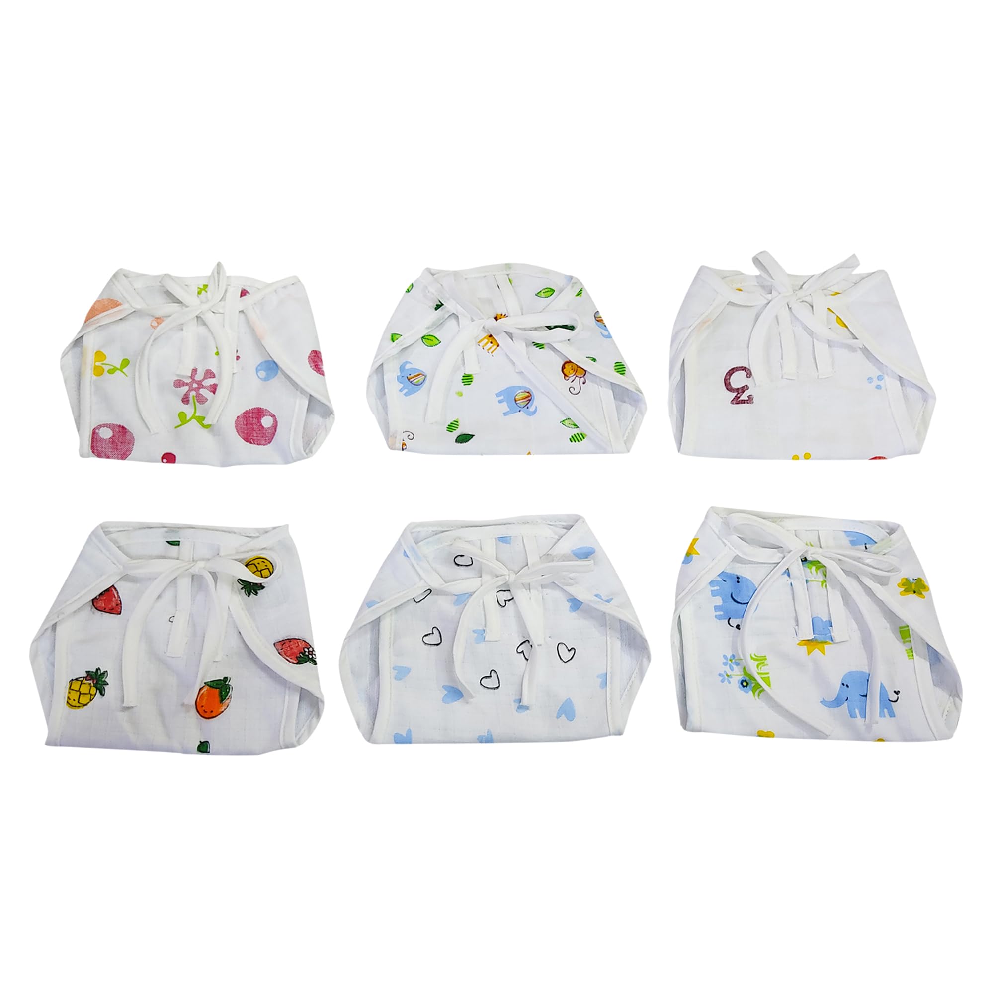 Love Baby Stylish Muslin Fabric Baby Nappy for Unisex Baby | Brathable & Soft Nappies Set of 6 673 S Combo P25-picture-38