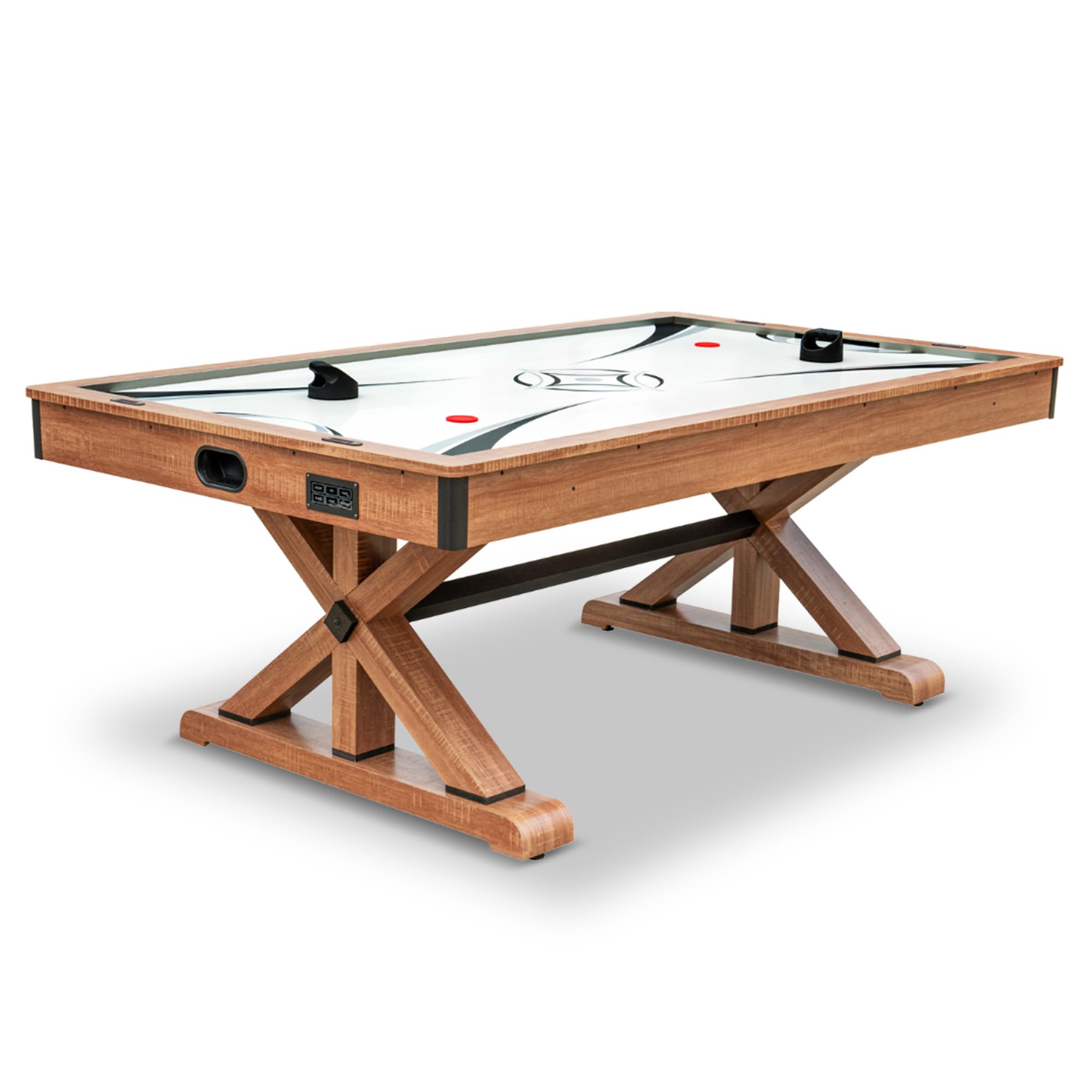 Sponsored Ad - Hathaway Daulton 84-in Air Hockey Table for Game Room – With LED Scoring, Commercial-Grade Blower & Ergonomic Strikers – Includes Pucks & Strikers – Oak Melamine Finish with Black Trim