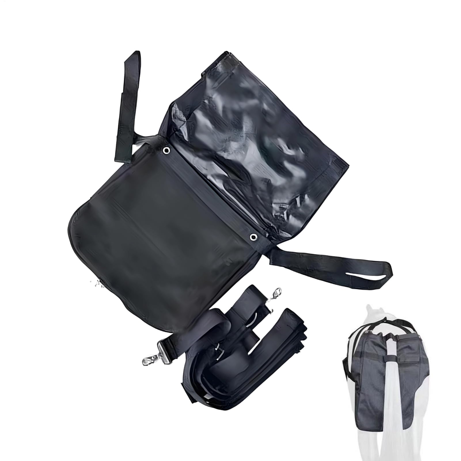 Bolsas de cola para caballos, mango ergonómico, colección impermeable, almacenamiento de excrementos equinos de granja en pista de carreras, para parque calle, interior, exterior, vehículo, transporte