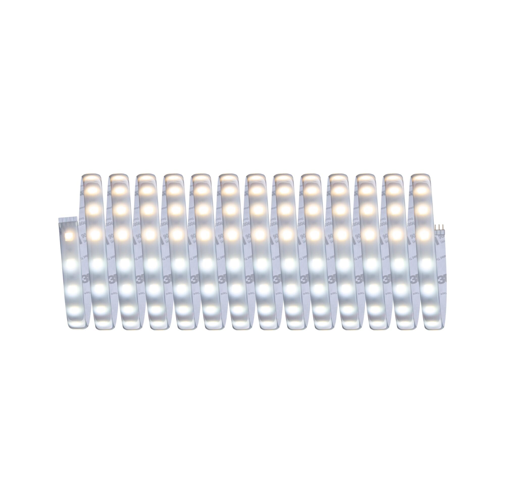 Paulmann 78873 Strip LED MaxLED 500 set básico SmartHomeZigbee TunableWhite 5m IP44 26W 230/24V 2750lm plateado, tira luz LED, resistente salpicaduras