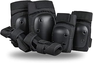 SzBlaze Knee Pads Elbows Pads Wrist Guards 3 in 1 Safety Protective Gear Set for Skateboarding Inline Roller Skating BMX B...