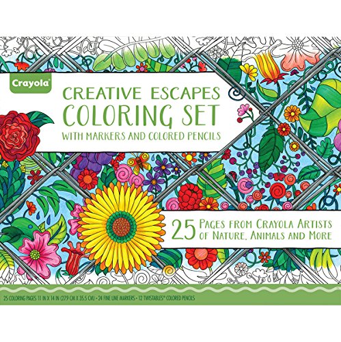 Crayola Adult Coloring Book & Marker Set
