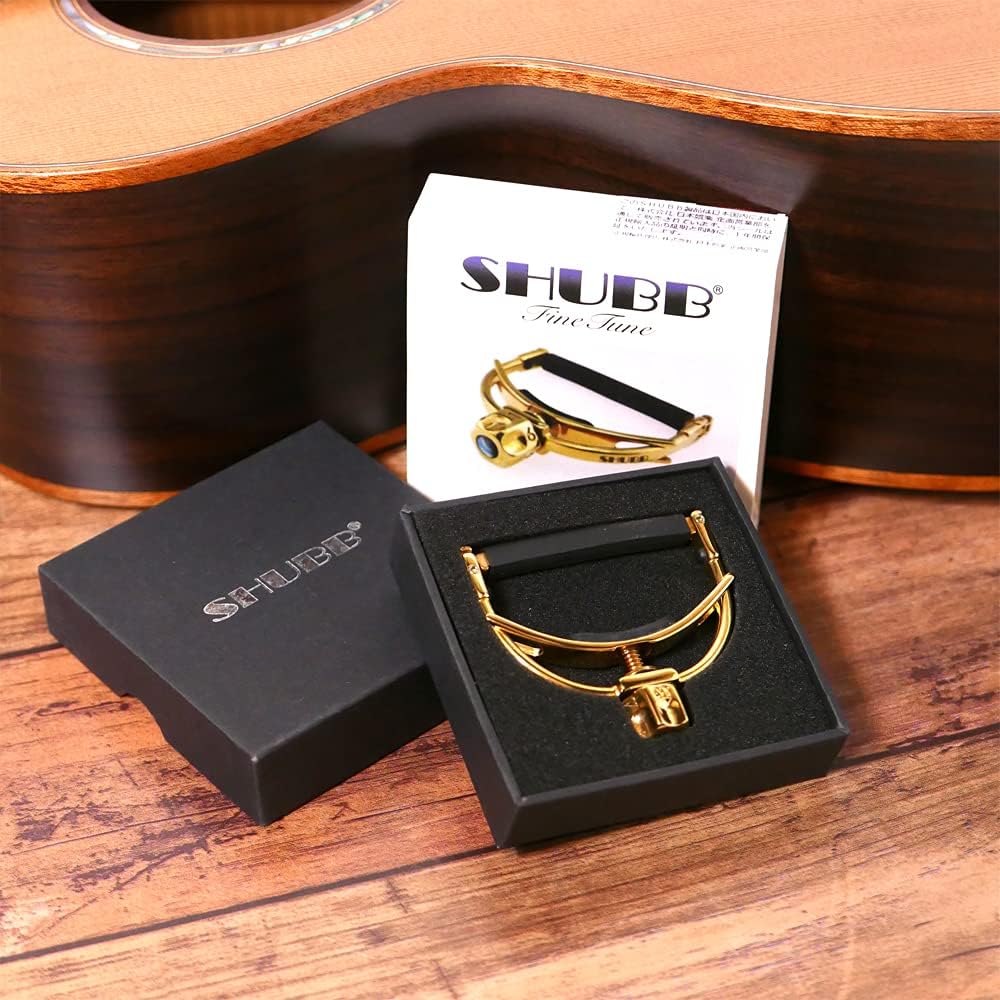 Shubb F1G FineTune Yoke Capo Royale for Steel-string Guitars - Titanium Gold
