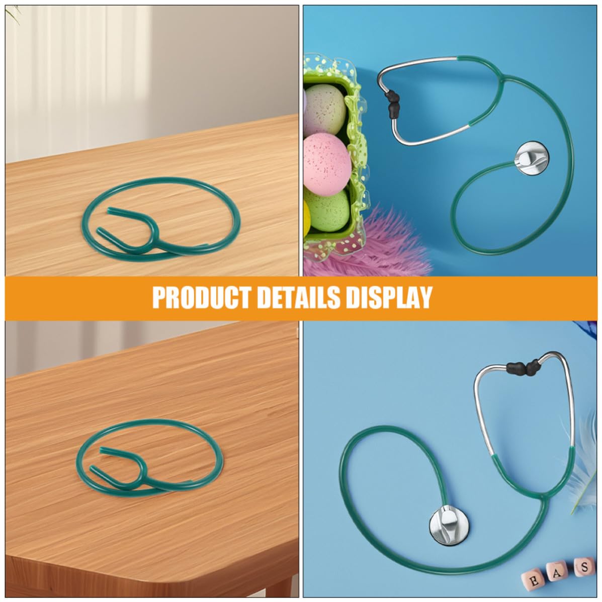 2pcs Green PVC Y-Shape Stethoscope Replacement Tubing