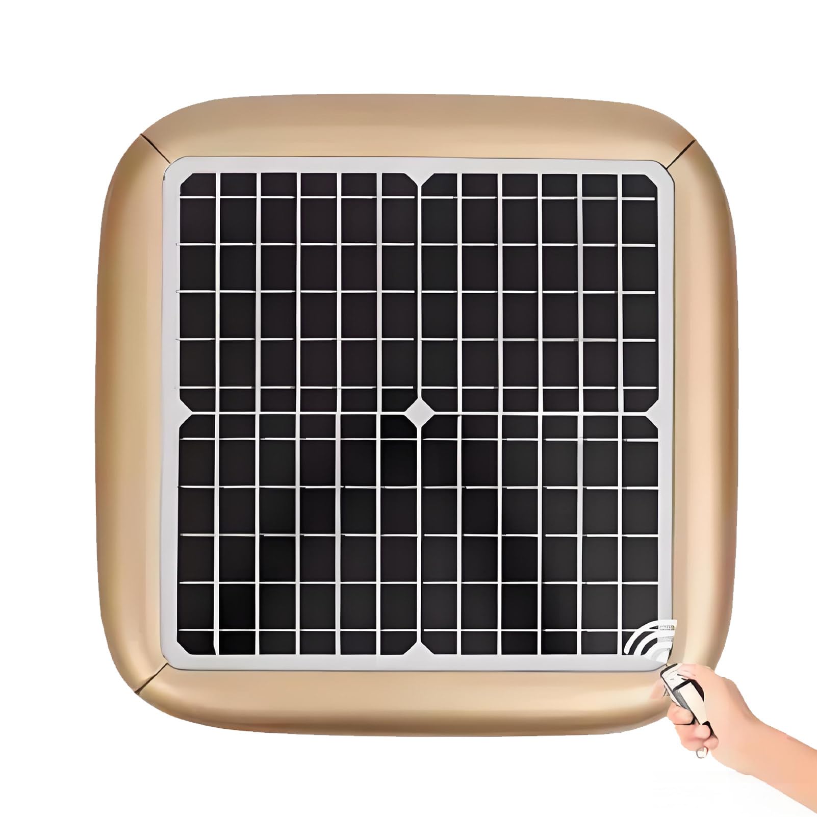 Ofyphth Smart Car Cover with Solar Charging, Remote Control Automatic Full Exterior Covers, Waterproof and Sunproof Quick and Convenient To Protect Your Car, for Sedan SUV MPV. Gold-YXL