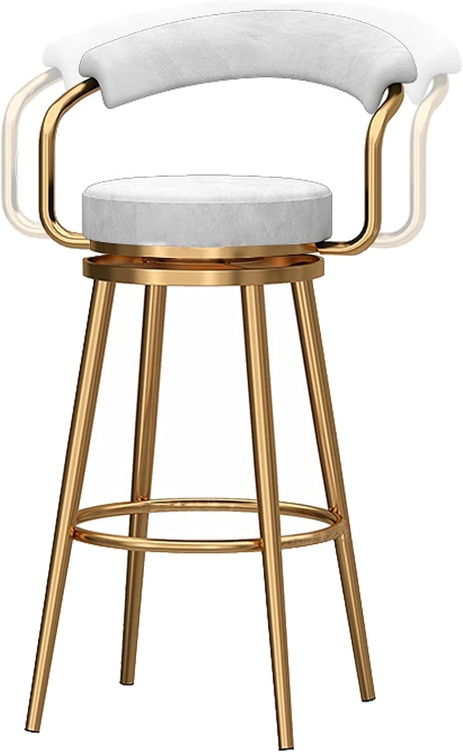 DZYHFCO Swivel Bar Stool, Modern Height Bar Stool with Velvet Padded