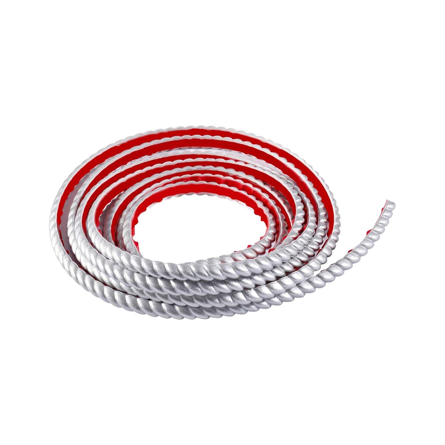 Silver PVC Wallpaper Border Self Adhesive,Flexible Molding Trim,Decorative Strip,Edging Strip for Cabinet,Door, Mirror Frame,Furniture Decoration,Plaster,Ceiling,Background Wall(3 Meters,10mm) — image 1