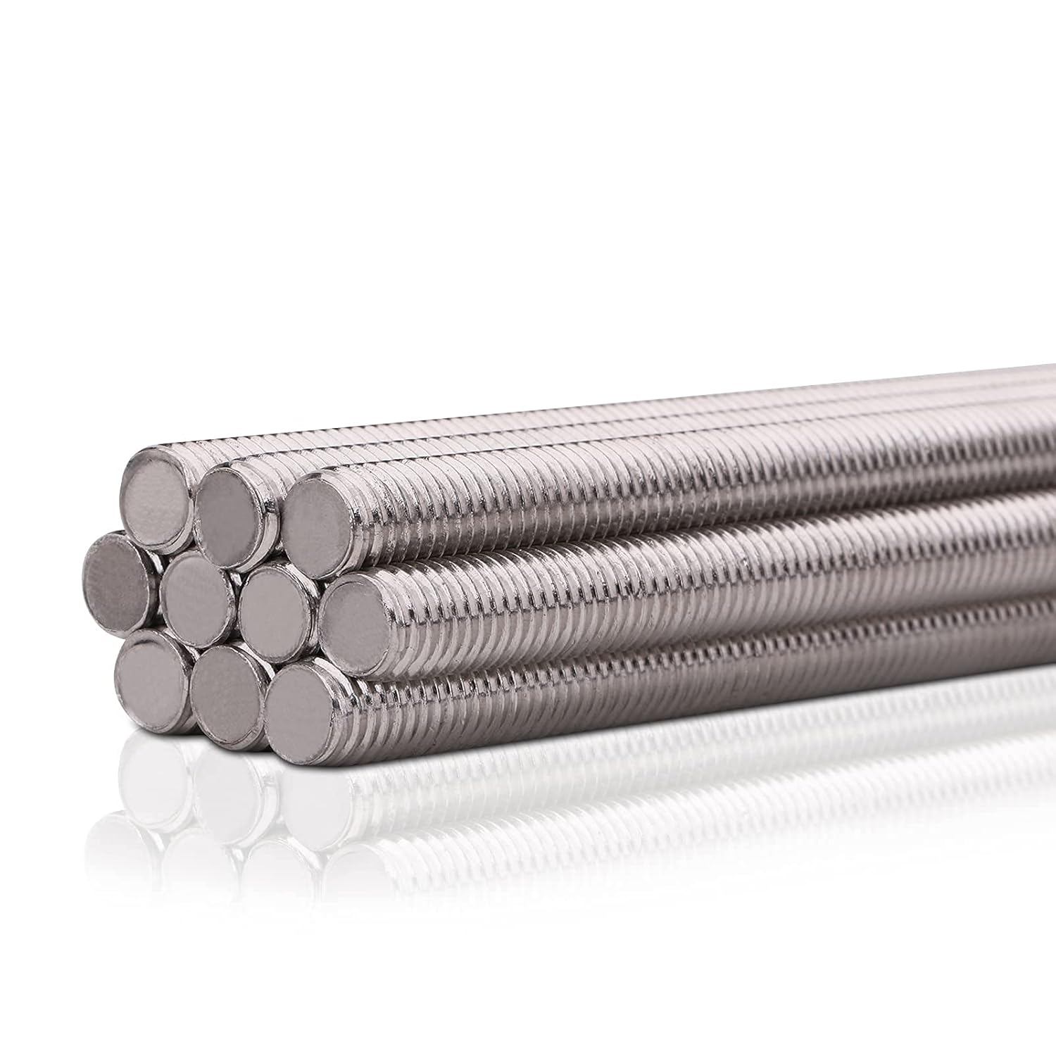 CEE 10Pack M8 x 250mm Fully Threaded Rod Stud 304 Stainless Steel 5/16" x 10" Long Threaded Screw, Right Hand Threads, M8-1.25 Thread Pitch