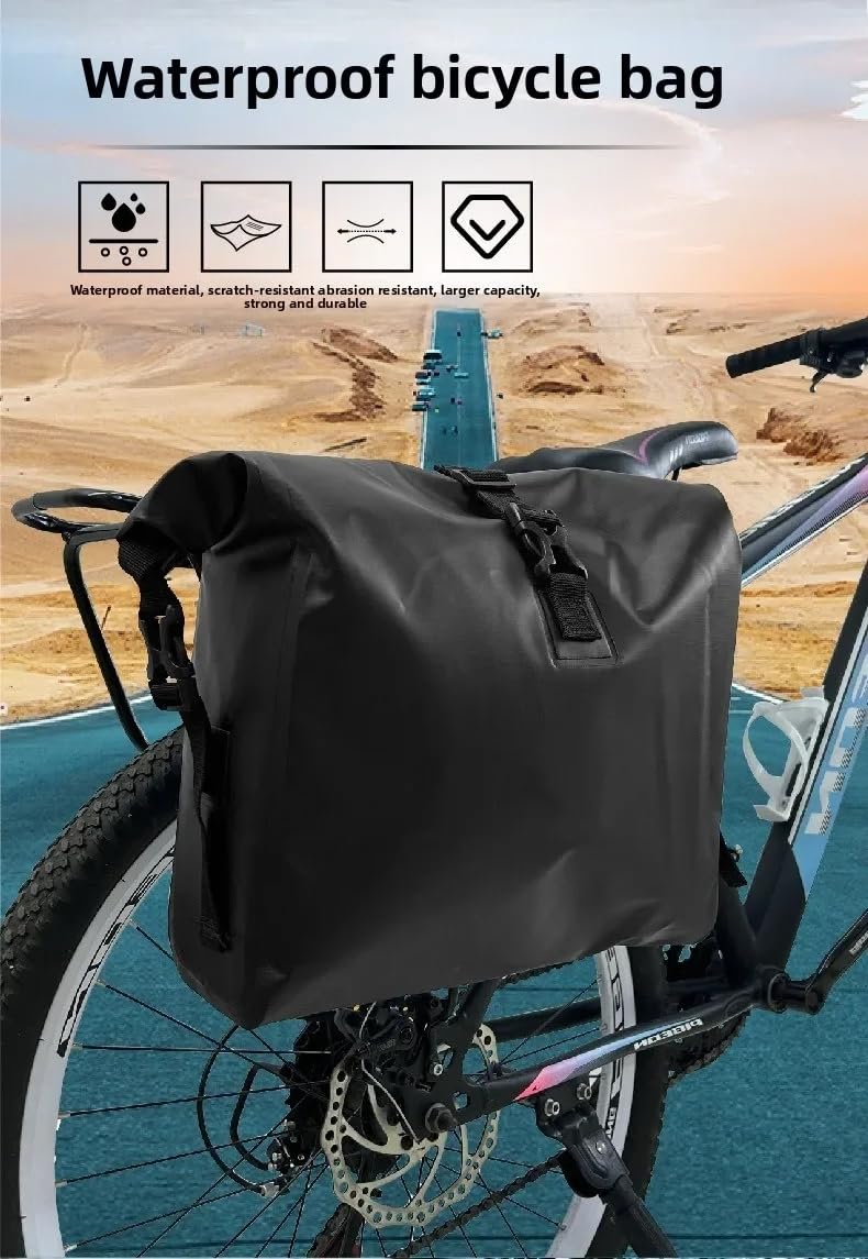 Ziyan Alforja de bicicleta para portaequipajes, 9 L, impermeable al aire libre, bolsa colgante para bicicleta