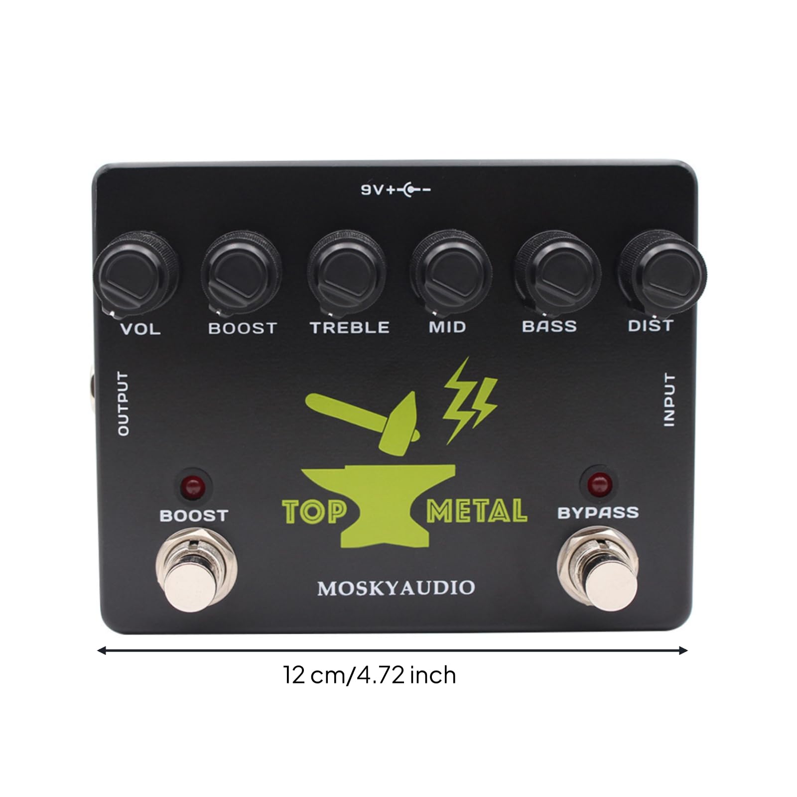 Effektpedal mit Stabil Verzerrerpedal Kompakt Gitarren-Effektpedal für Gitarristen, Proberaum