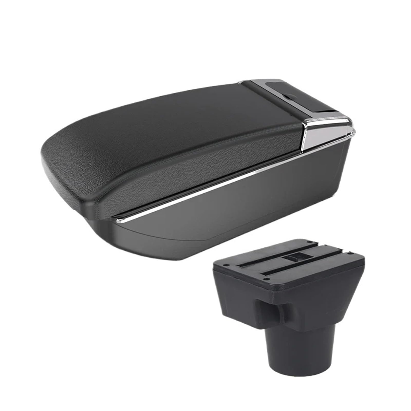 Umdjju B2 Black Line No Usb For Kia For Rio2 Armrest Multi-Functional Storage Box Upgrade For Car Center Console Automotive Interior Accessory Usb Car Centre Console Armrest Box(B2 Black Line No Usb)