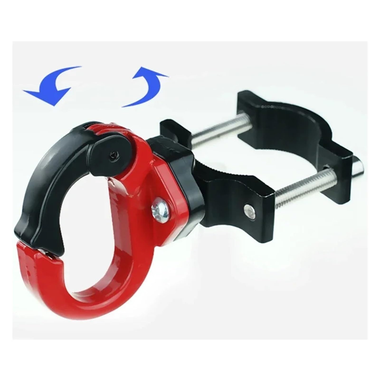 Gancio for borsa da appendere for monopattino elettrico adatto for NINEBOT MAX G30 Gancio for gancio for gadget E-bike Attacco gancio anteriore per monopattino elettrico(Double hook Black)