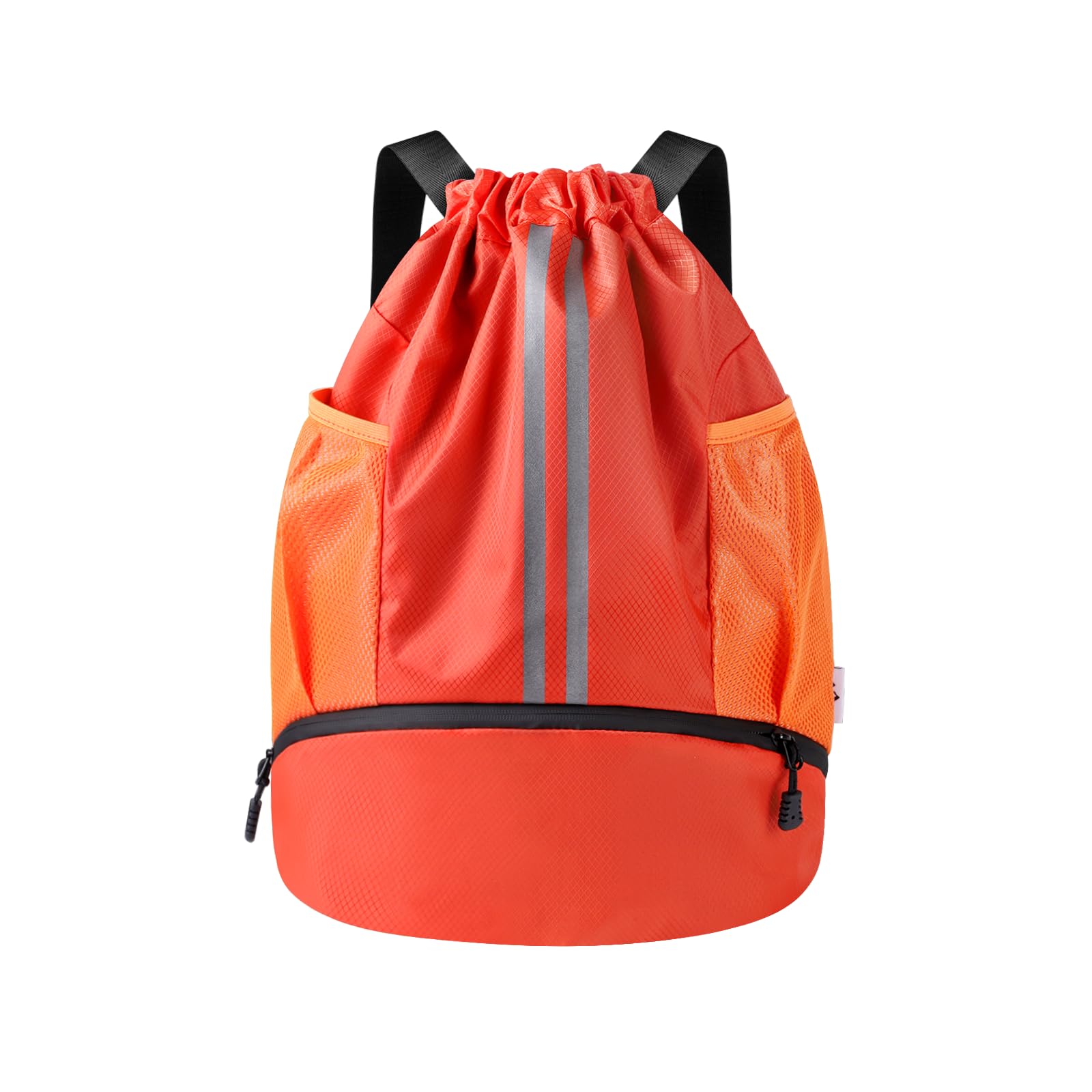 Ci Wigo Gym Drawstring Bag Large Basketball Backpack Lightweight Outdoor Indoor Workout Track Bag with Dry/Wet Pockets, Shoes Compartment, Drawstring