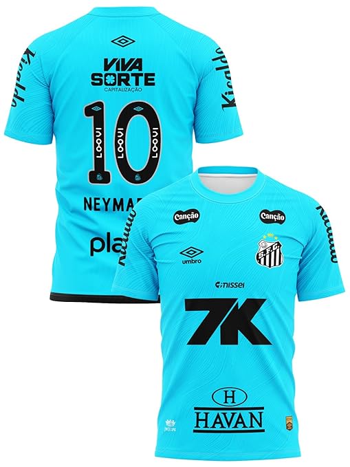 [ネイマール ]Santos FC NEYMAR JR シャツ 10号 水色 RockinRetailz Santos Away fc Jersey Neymar jr 2025-26 New