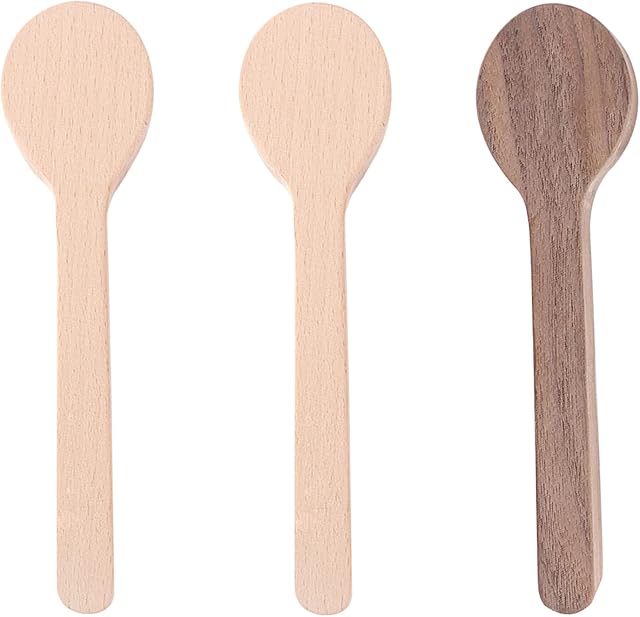 3 Pcs Wood Carving Spoon Unfinished Soft Wooden Carving Blocks for Carving and Whittling for Your First Attempt and Create Personalized Wooden Crafts