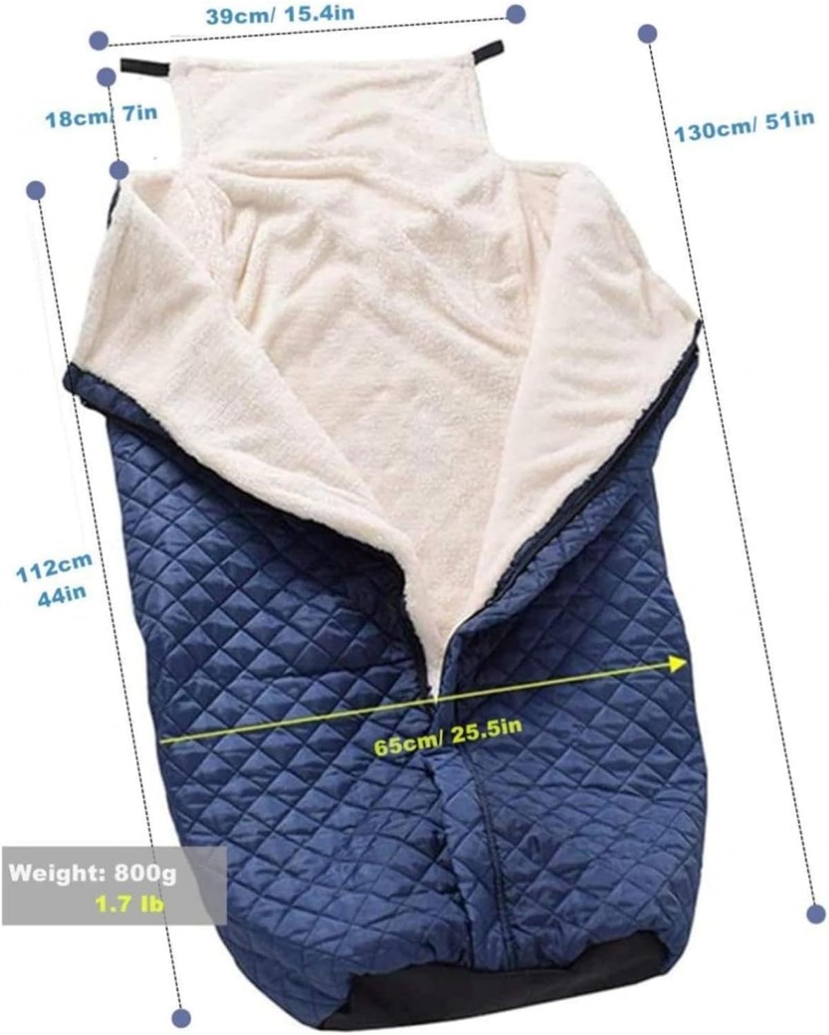 Funda con cremallera para manta, lavable a máquina, con cremallera y accesorios para silla de ruedas Villus, para sillas de ruedas manuales y eléctricas, manta para silla de ruedas para adultos